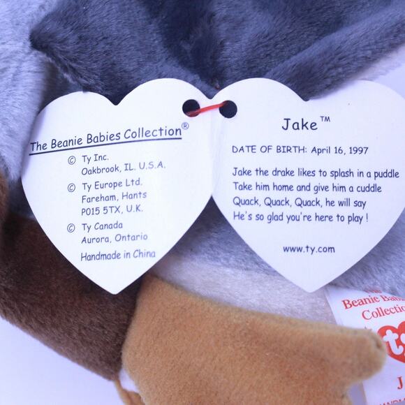 TY Vintage Mallard Duck "Jake" Beanie Baby - Picture 3 of 8